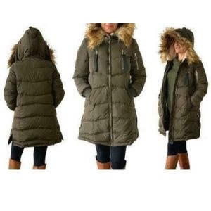 Steve Madden Women's Parka w/Faux Fur Hood - Small